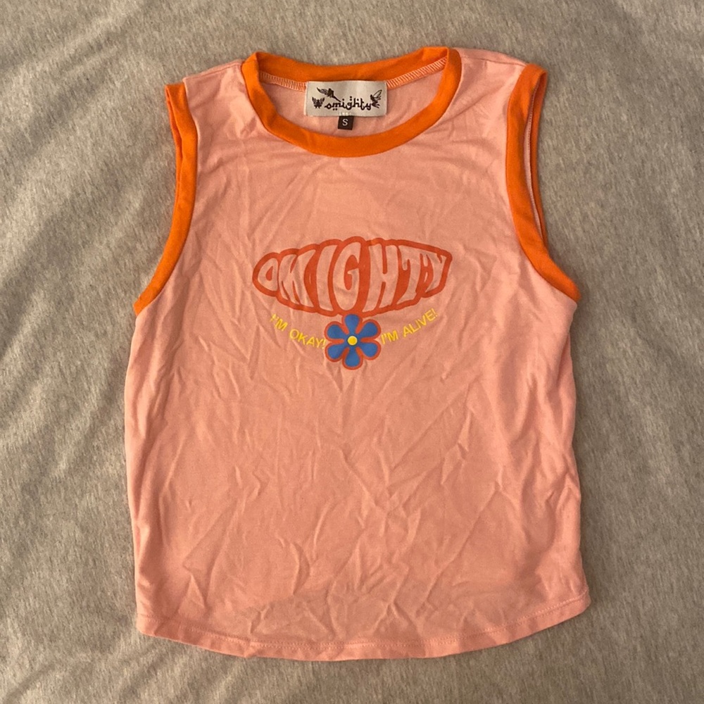 pink and orange omighty shirt